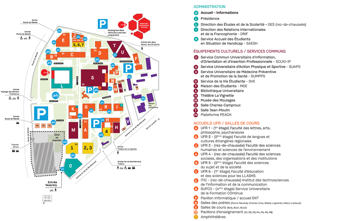 Plan Universitaire xxx e orL P P P P P Véhicules autorisés