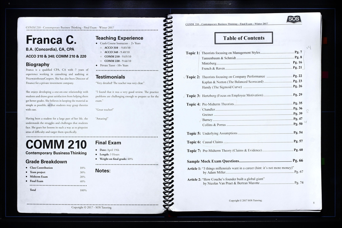 COMM-210-SOS - notes. - COMM 210 - Studocu
