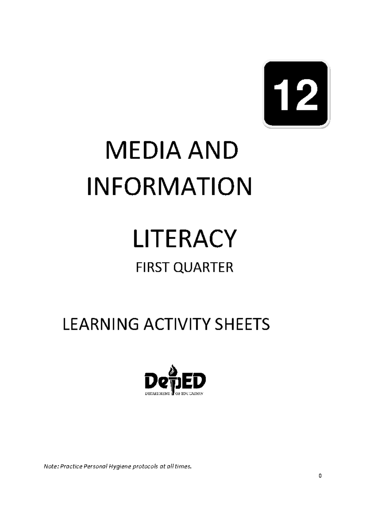 WEEK-1 - Notes for Media Information Literacy - 0 12 MEDIA AND ...