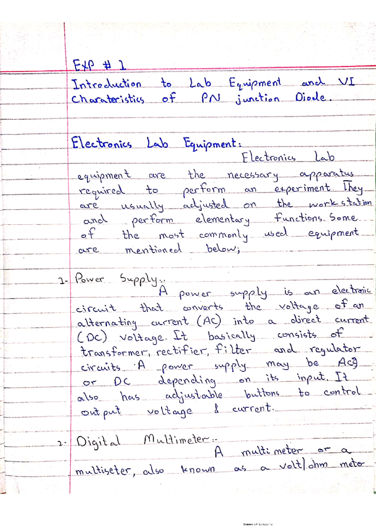 EE 1 - this is a practical copy including introduction of electronics ...