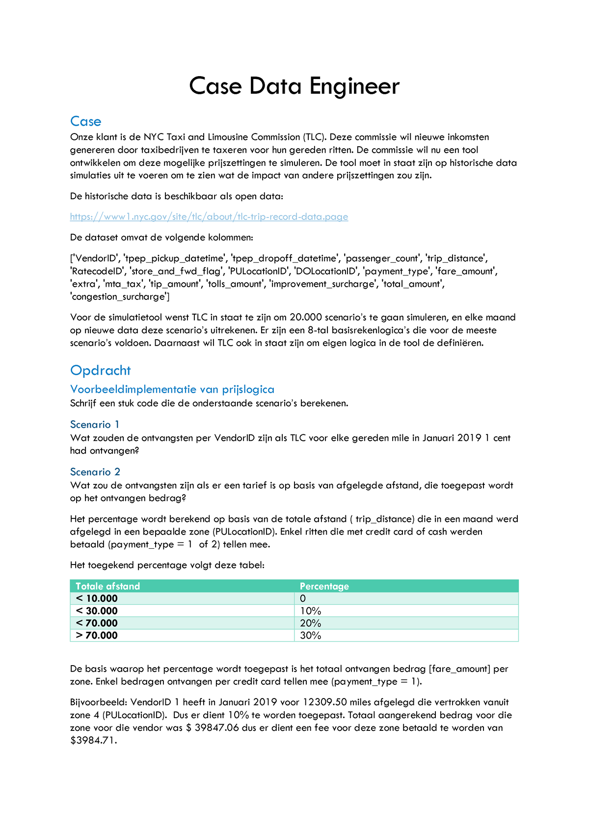 data engineer case study examples