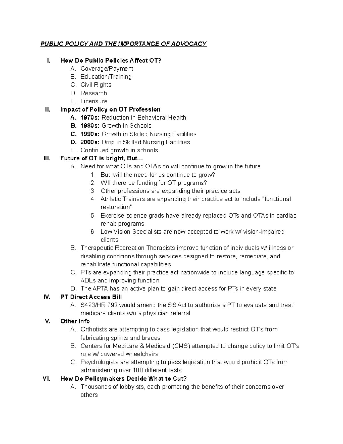 WEEK 14 - Public Policy and the Importance of Advocacy - PUBLIC POLICY ...