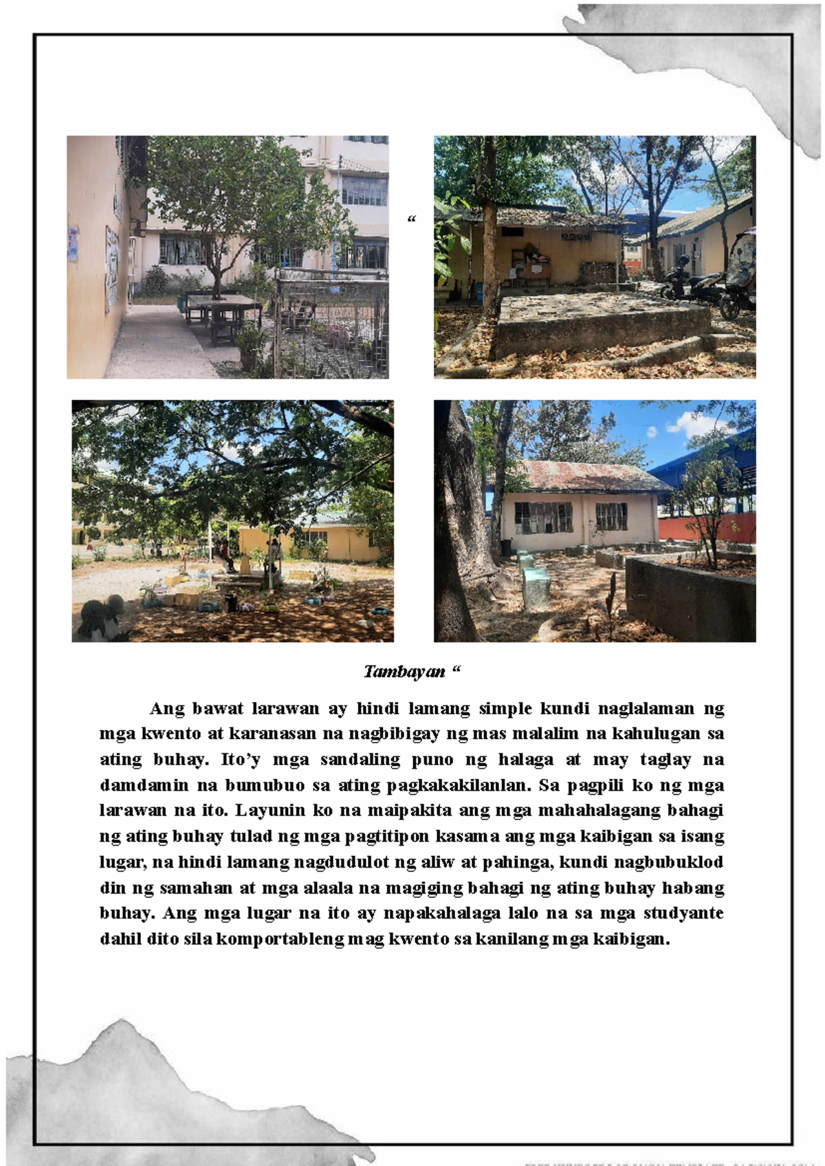 Tambayan MO - “ Tambayan “ Ang bawat larawan ay hindi lamang simple ...