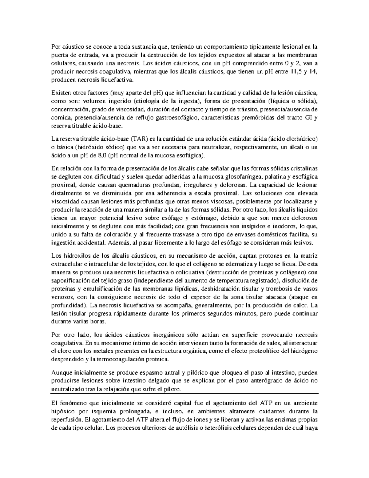 EXPO Semana 09 Causticos - Por cáustico se conoce a toda sustancia que ...