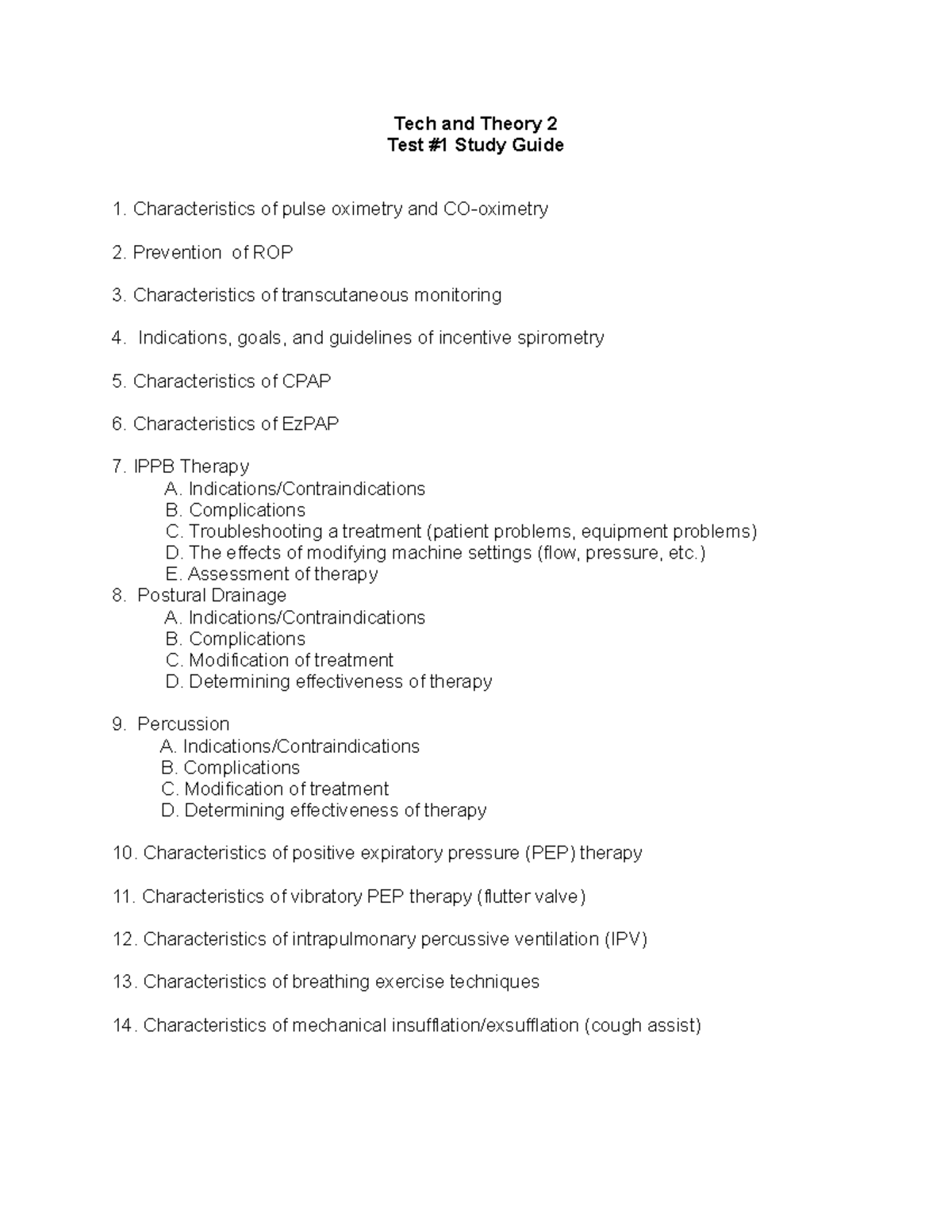 Tech and Theory 2 Study Guide Test 1 2022 - Tech and Theory 2 Test #1 ...