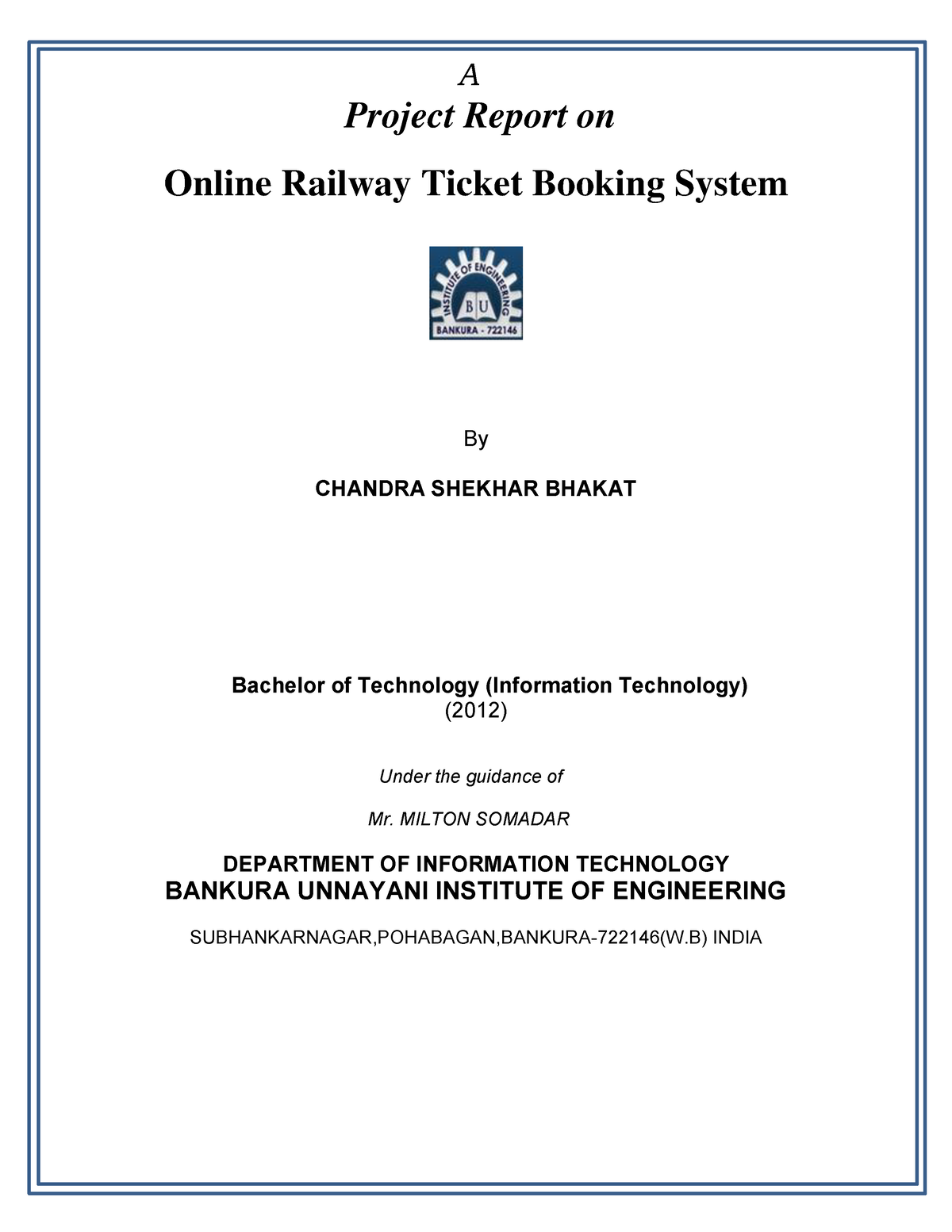 railway management system dbms project