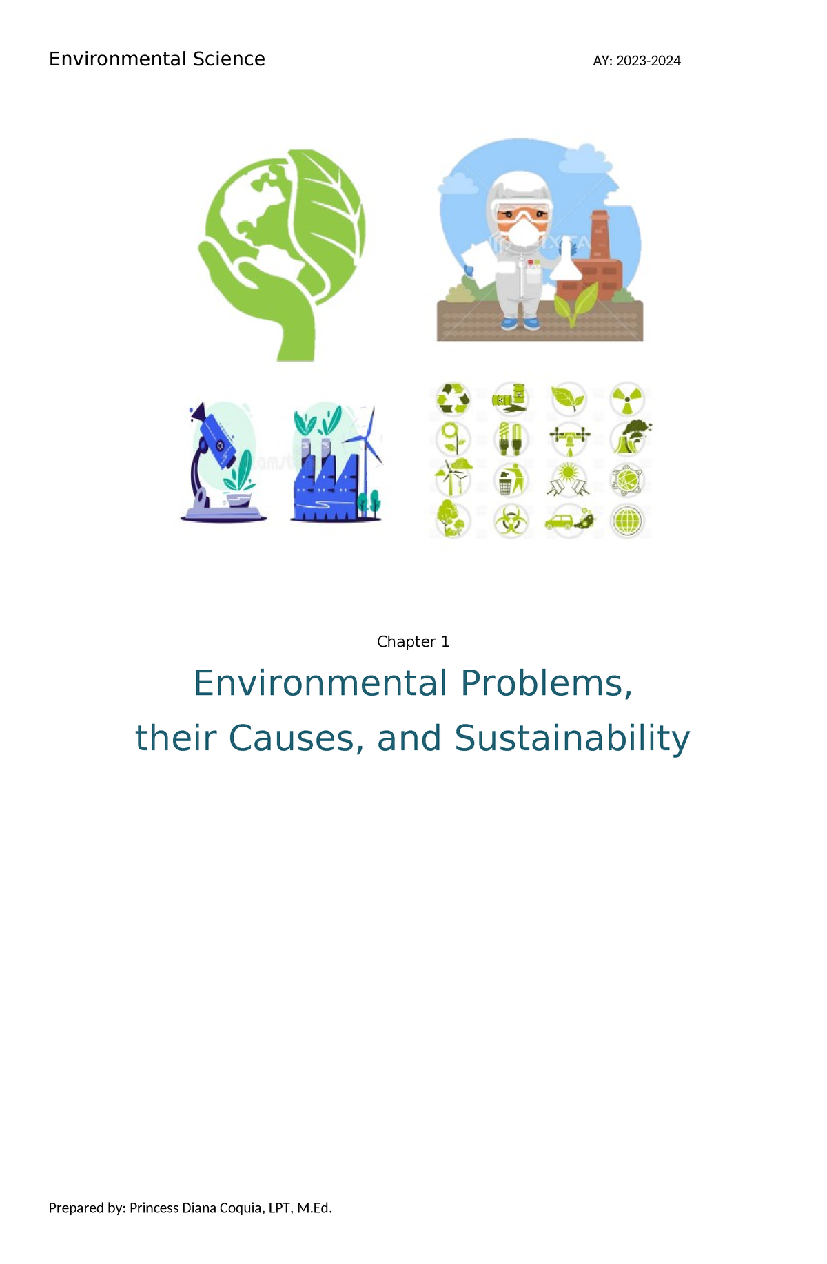 Chapter 1 - Environmental Science - Environmental Science AY: 2023 ...