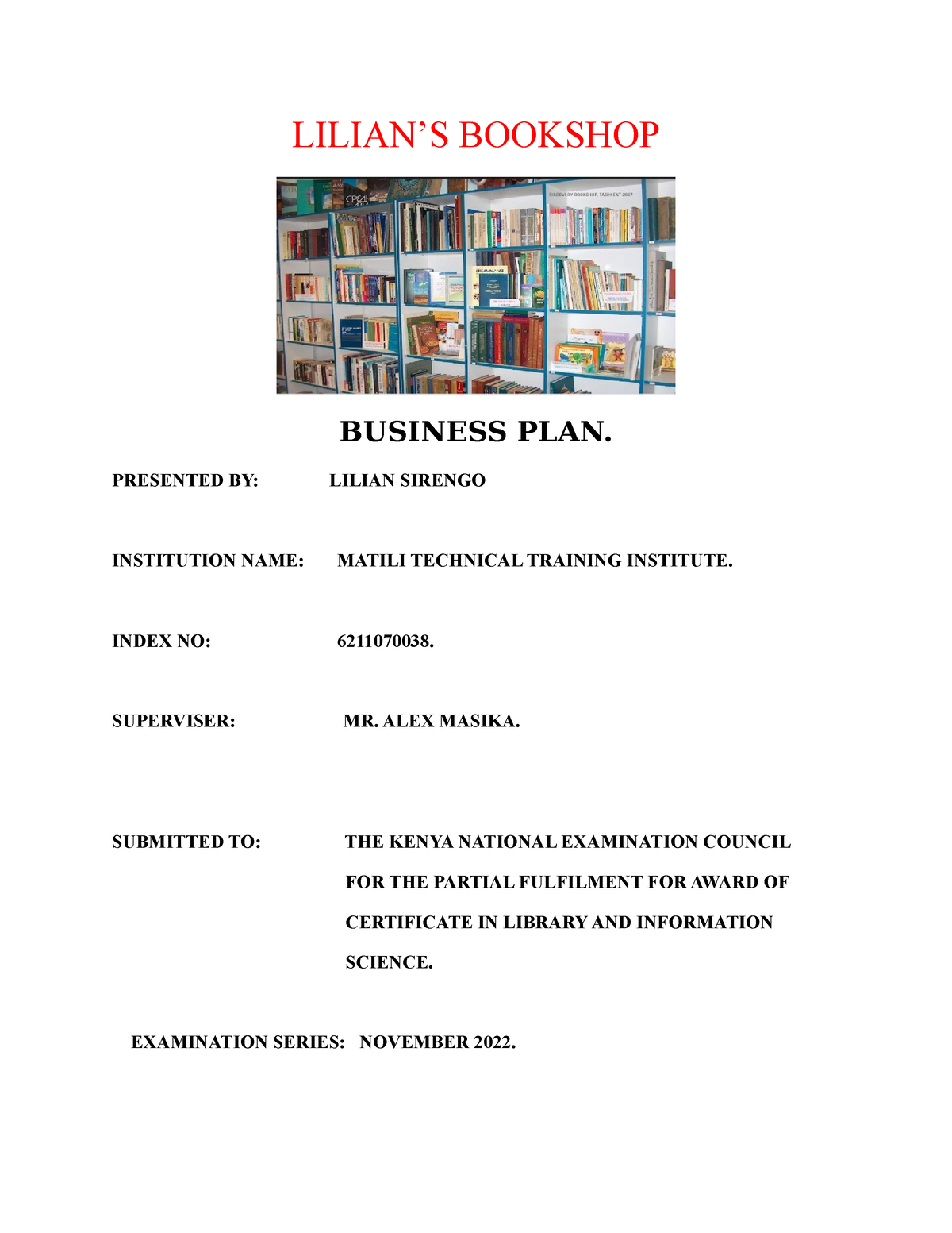 bookshop business plan philippines