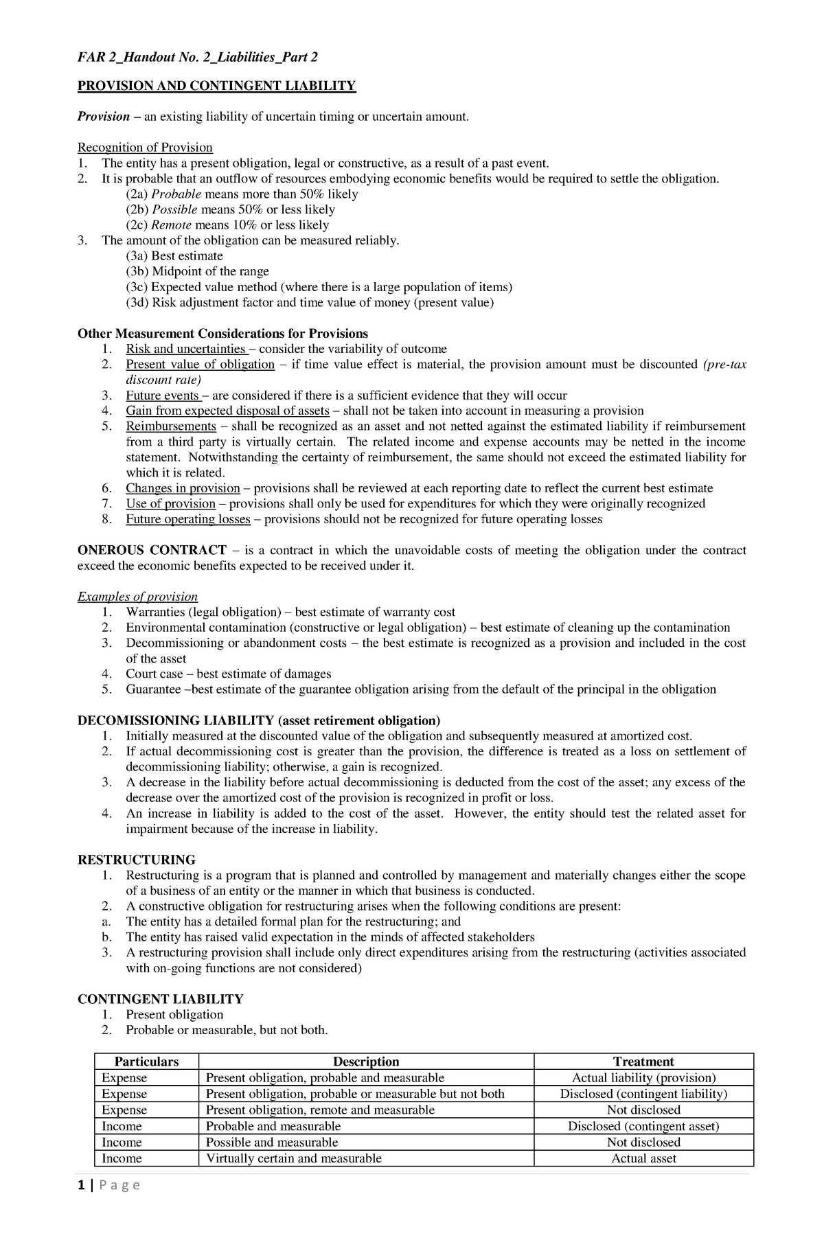 FAR2 HO Liabilities Part2 - FAR 2_Handout No. 2_Liabilities_Part 2 1 ...