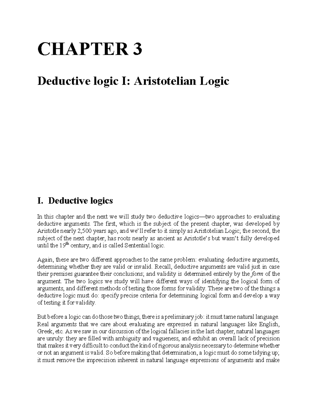 logic and critical thinking pdf chapter 3