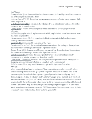 Chapter 6 Sociology EXAM 2 - Chapter 6 Social Interaction in Everyday ...