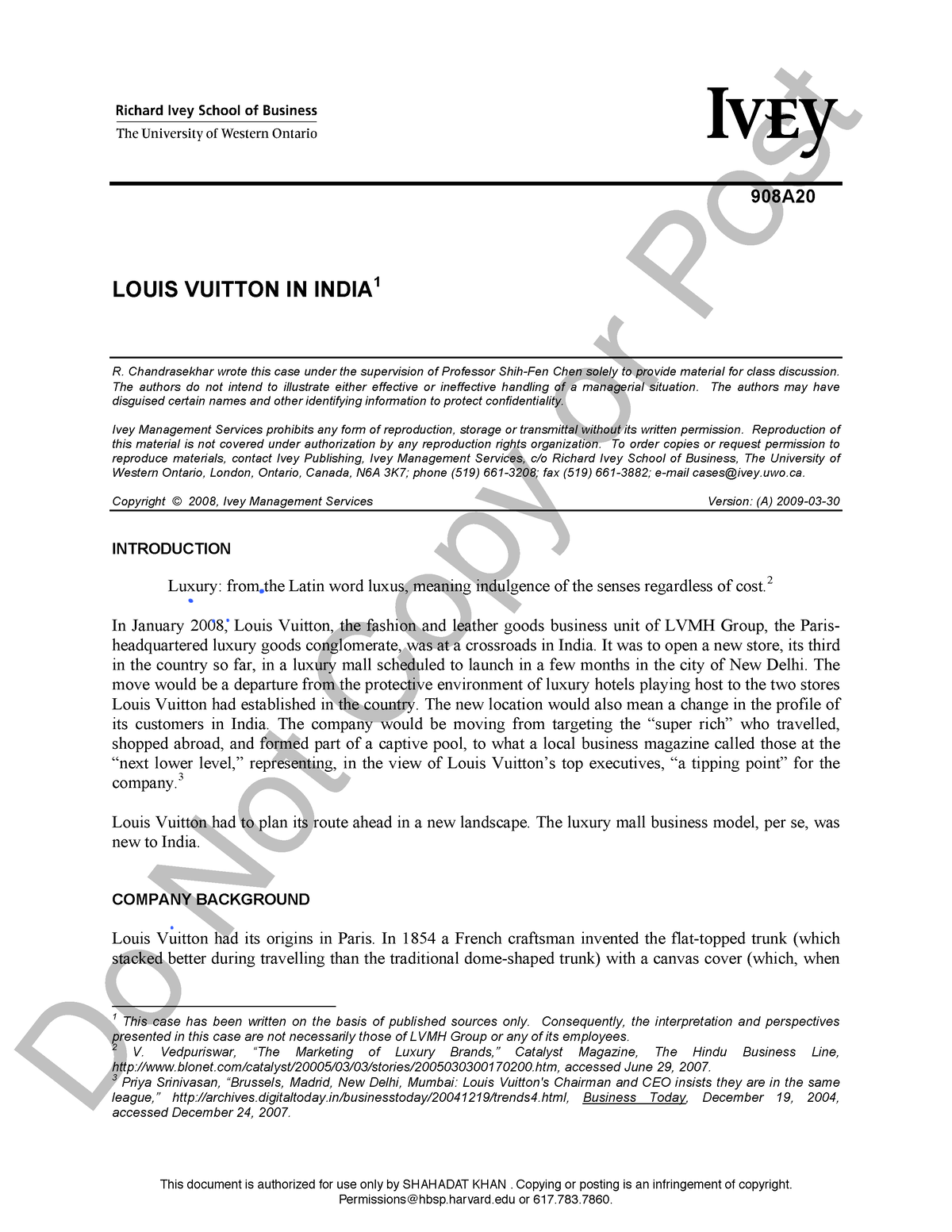 Louis Vitton Case Study Assignment2, PDF, Stocks