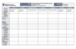 Week 1 - Week 1 dll for science 9, Q2 - GRADES 1 to 12 DAILY LESSON LOG ...