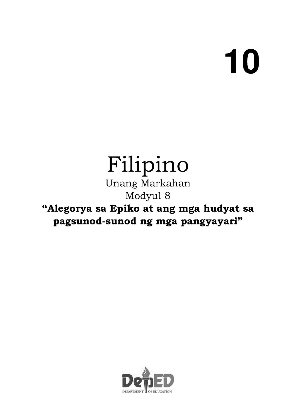 Filipino 8 Q1 Mod8 Mga Hudyat Ng Sanhi At Bunga Ng Mg 6934