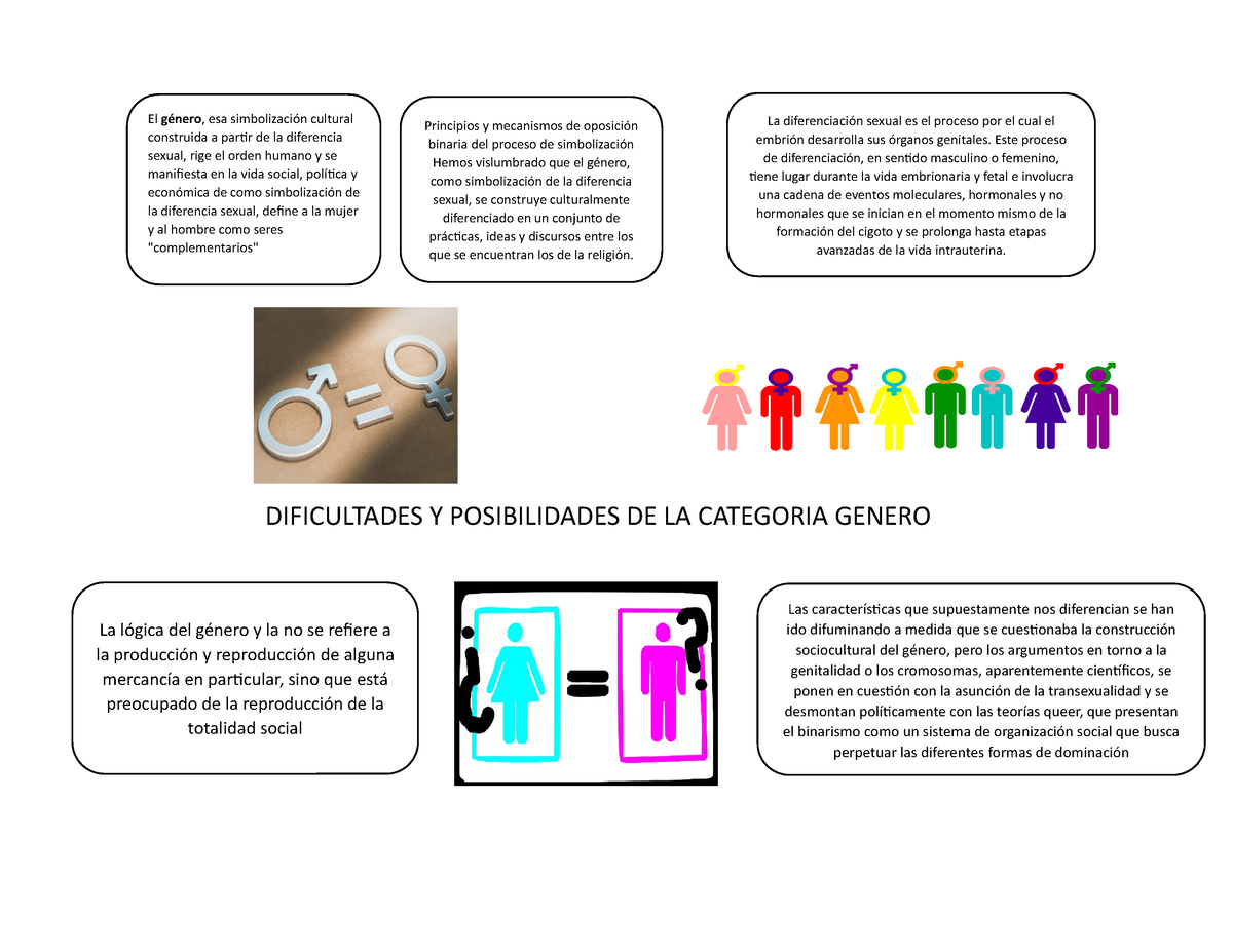 Infografia Info Dificultades Y Posibilidades De La Categoria Genero El Género Esa 