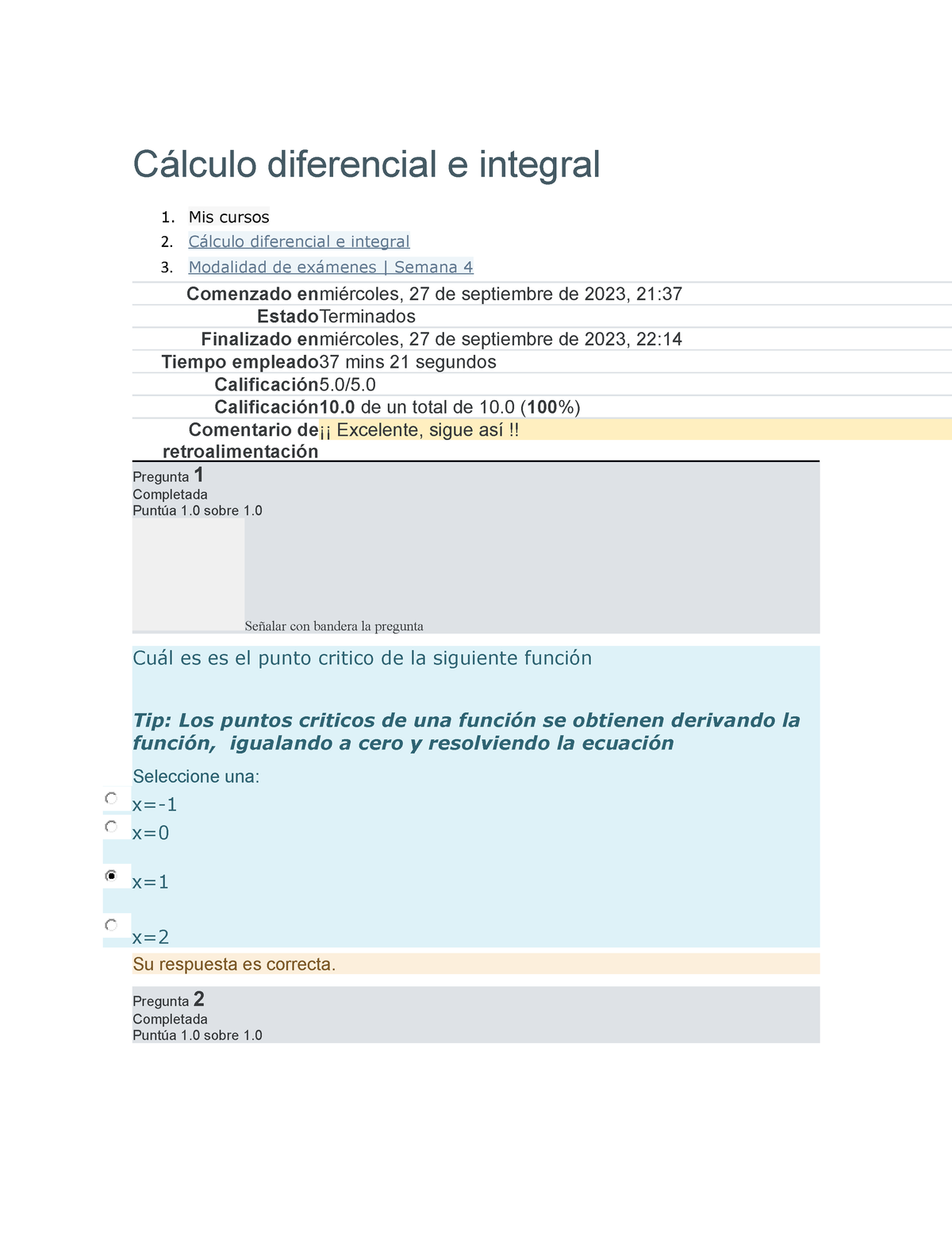 Cálculo Diferencial E Integral Semana 4 - Cálculo Diferencial E ...