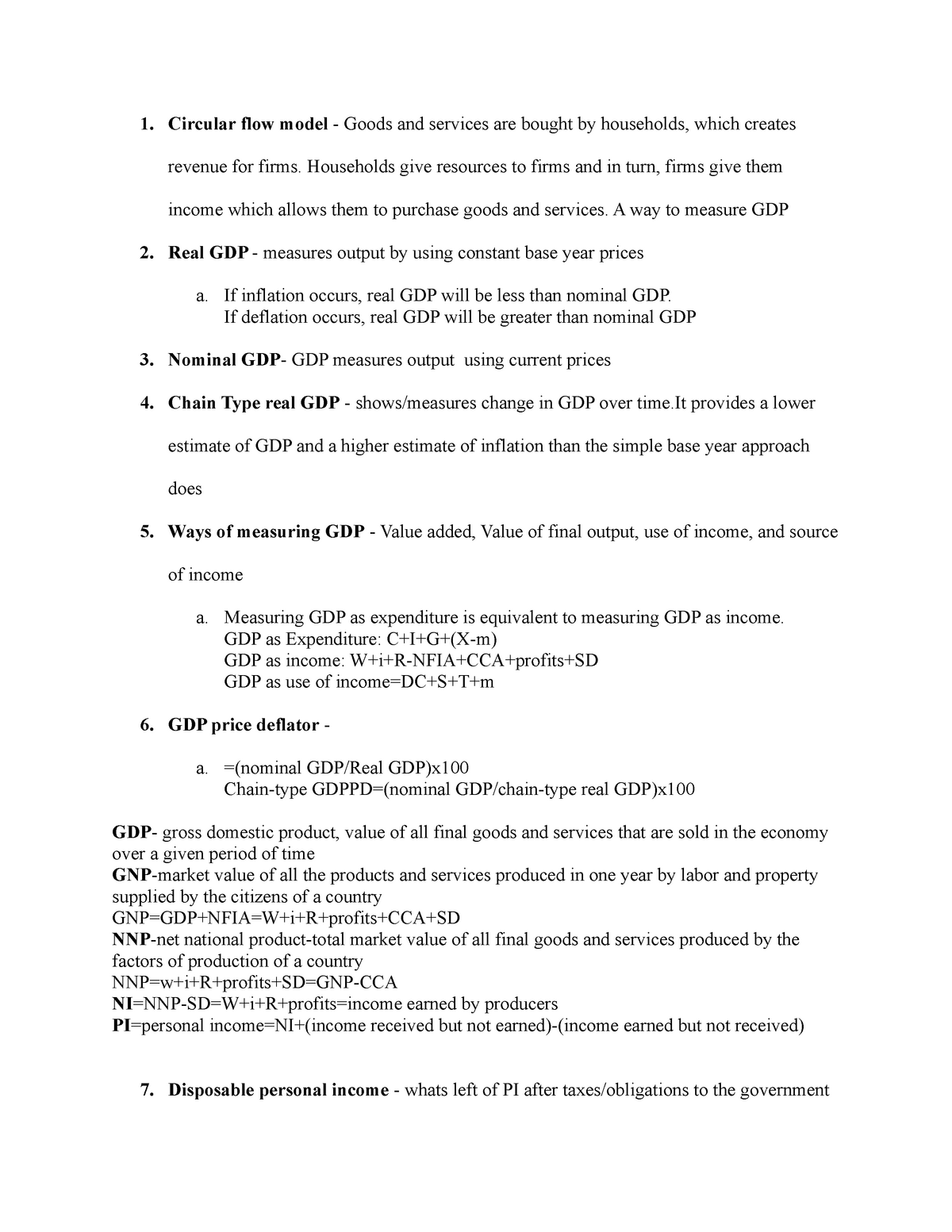 Macro Exam 2 Review Sheet Math371 Studocu