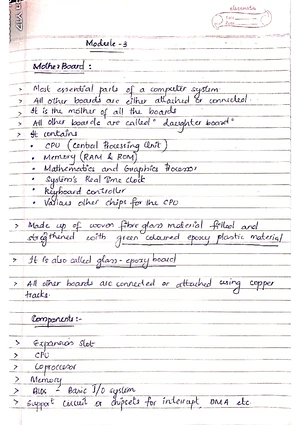 Microprocessor & PC Hardware Module 3 notes - classmate Date Page ...