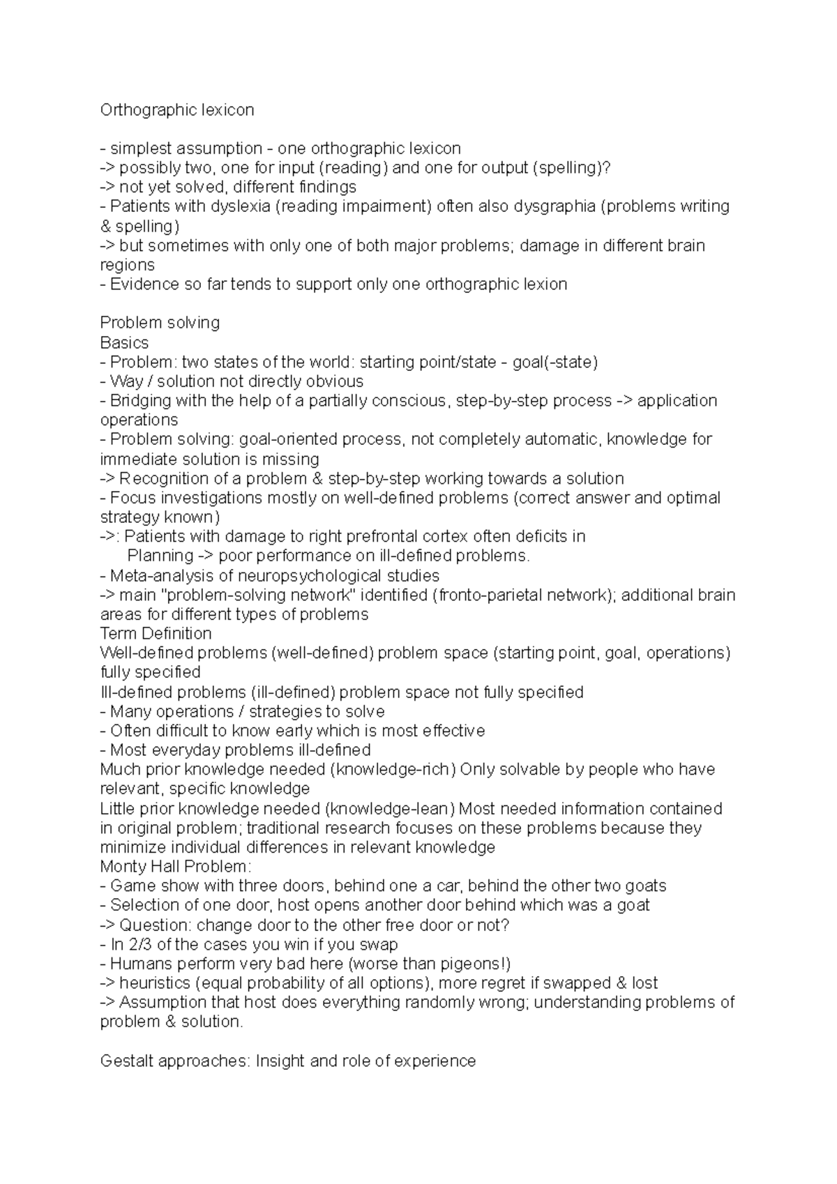 Orthographic lexicon Introduction To Psychology Orthographic