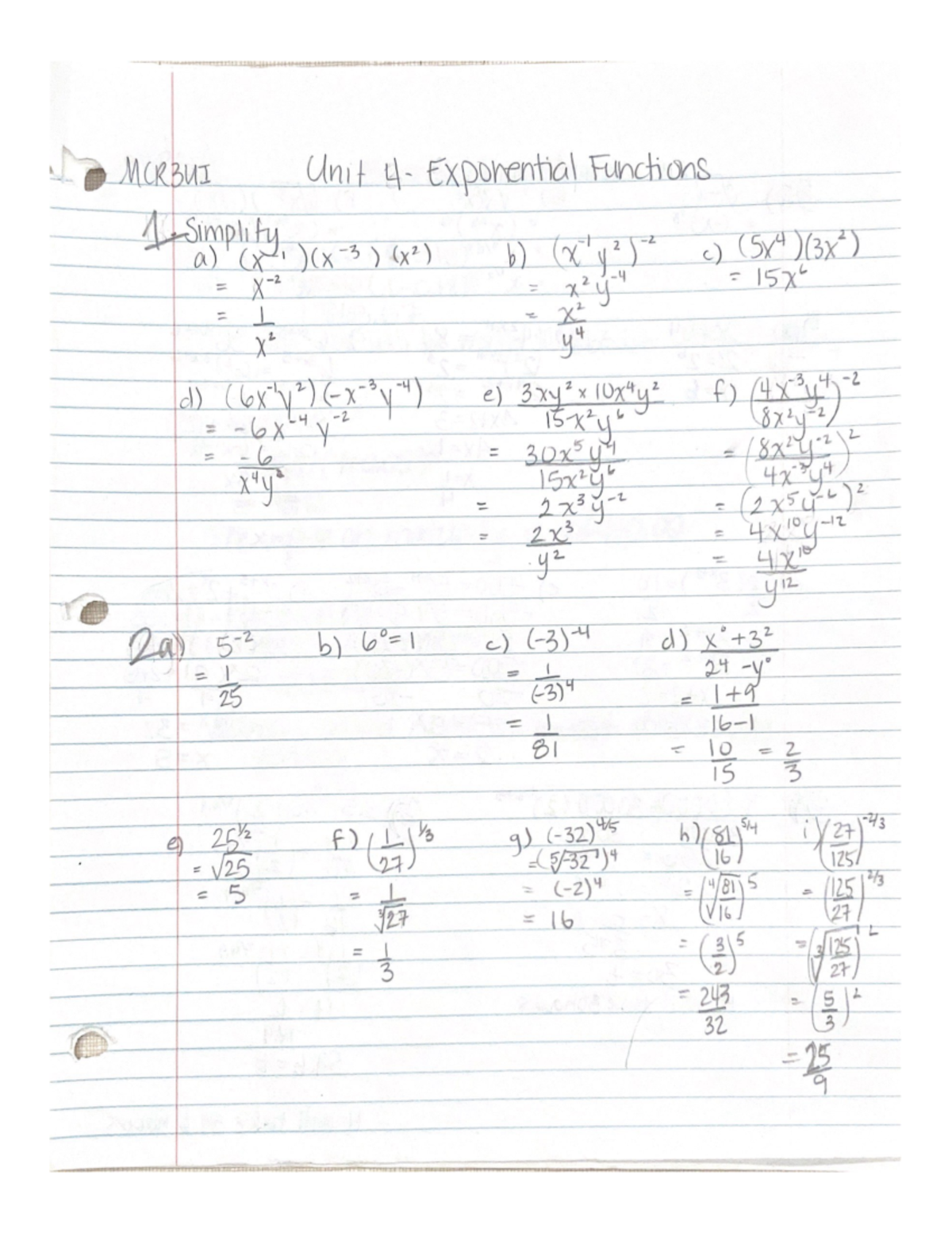 Review - Exponential Functions 2023 Solutions - Studocu