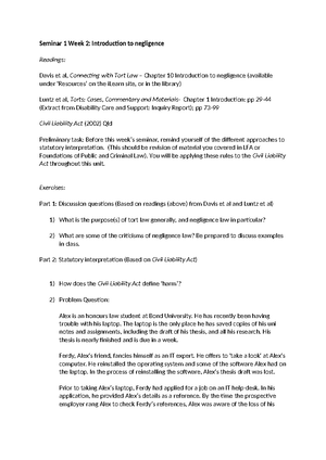 Tutorial 2 - Week 3 - tut - Criminal Law Tutorial 2 – Week 3 Question 1 ...