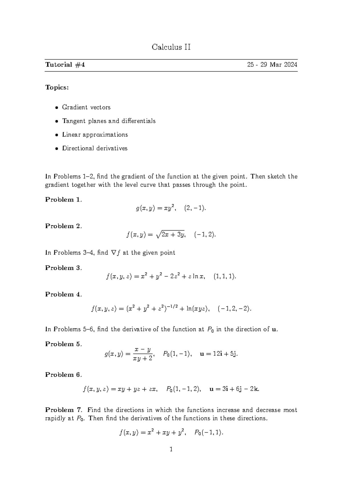 Calculus Ii Tutorial 4 Calculus Ii Tutorial 4 25 29 Mar 2024 Calculus Ii Tutorial 4 Calculus Ii Tutorial 4 25 29 Mar 2024