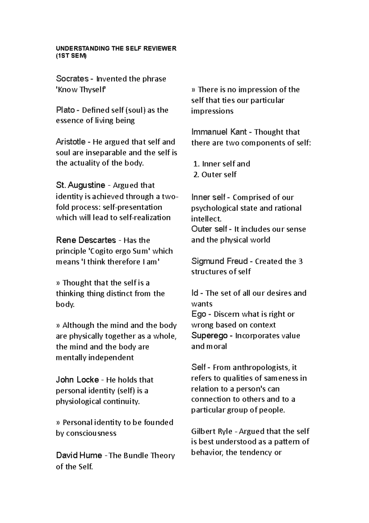 Understanding the self reviewer understanding the self reviewer 1st