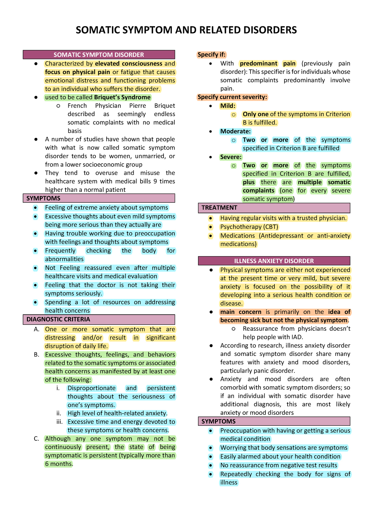 Somatic Symptom And Related Disorders Somatic Symptom And Related Disorders Somatic Symptom