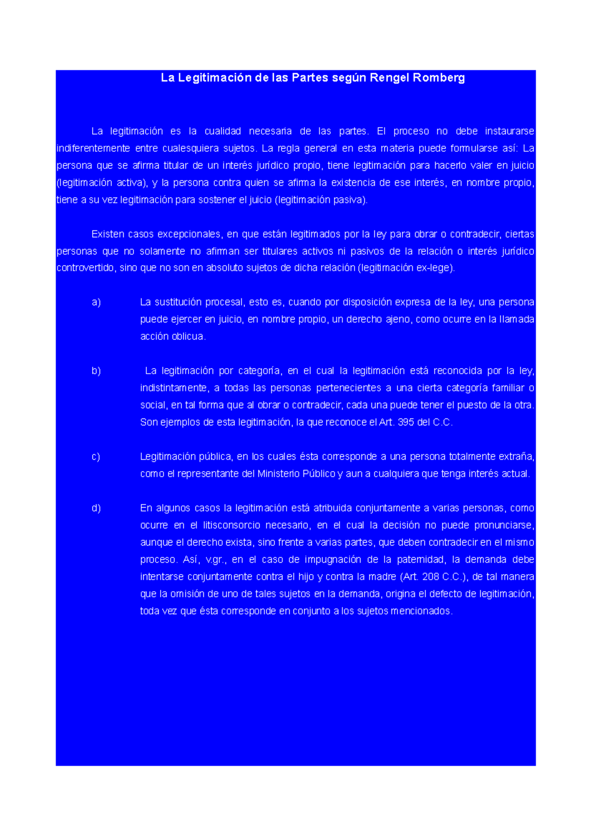 Guia Sobre LA Legitimación A LA Causa - La Legitimación De Las Partes ...