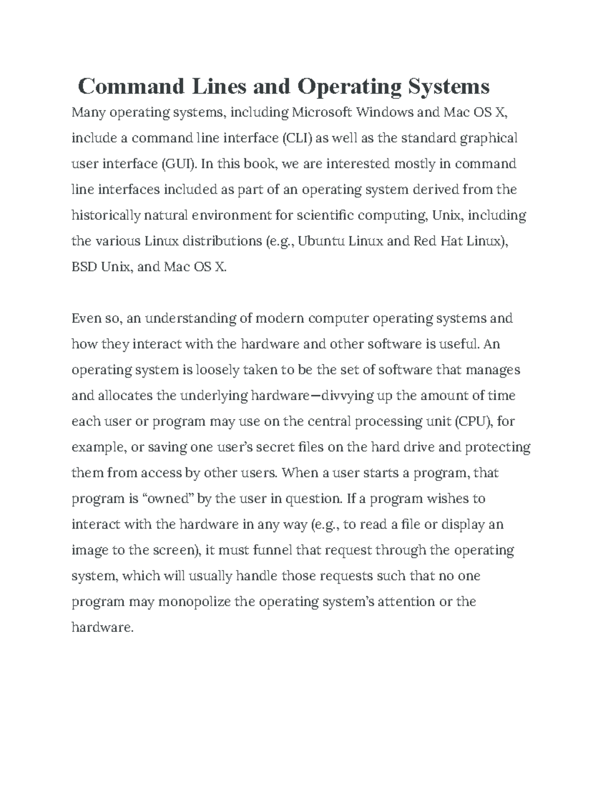 Compu Bio week 1 - This is the first part to our week one lecture notes ...
