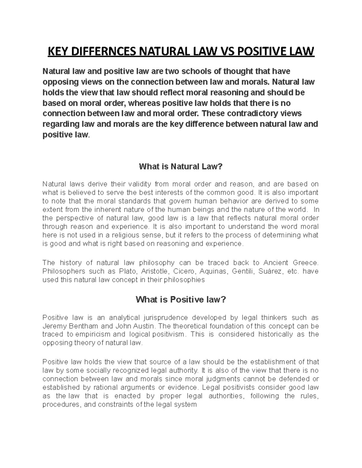 What Is The Difference Between Natural Law And Eternal Law