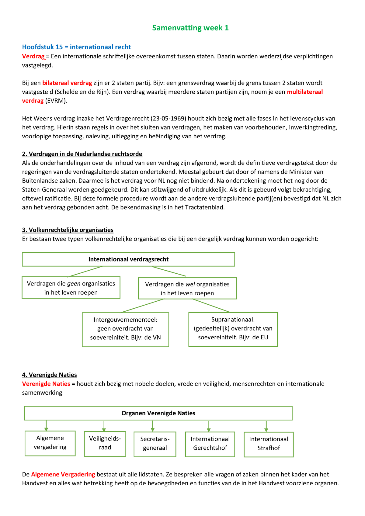 Europees Recht - Samenvatting Week 1 Hoofdstuk 15 = Internationaal ...