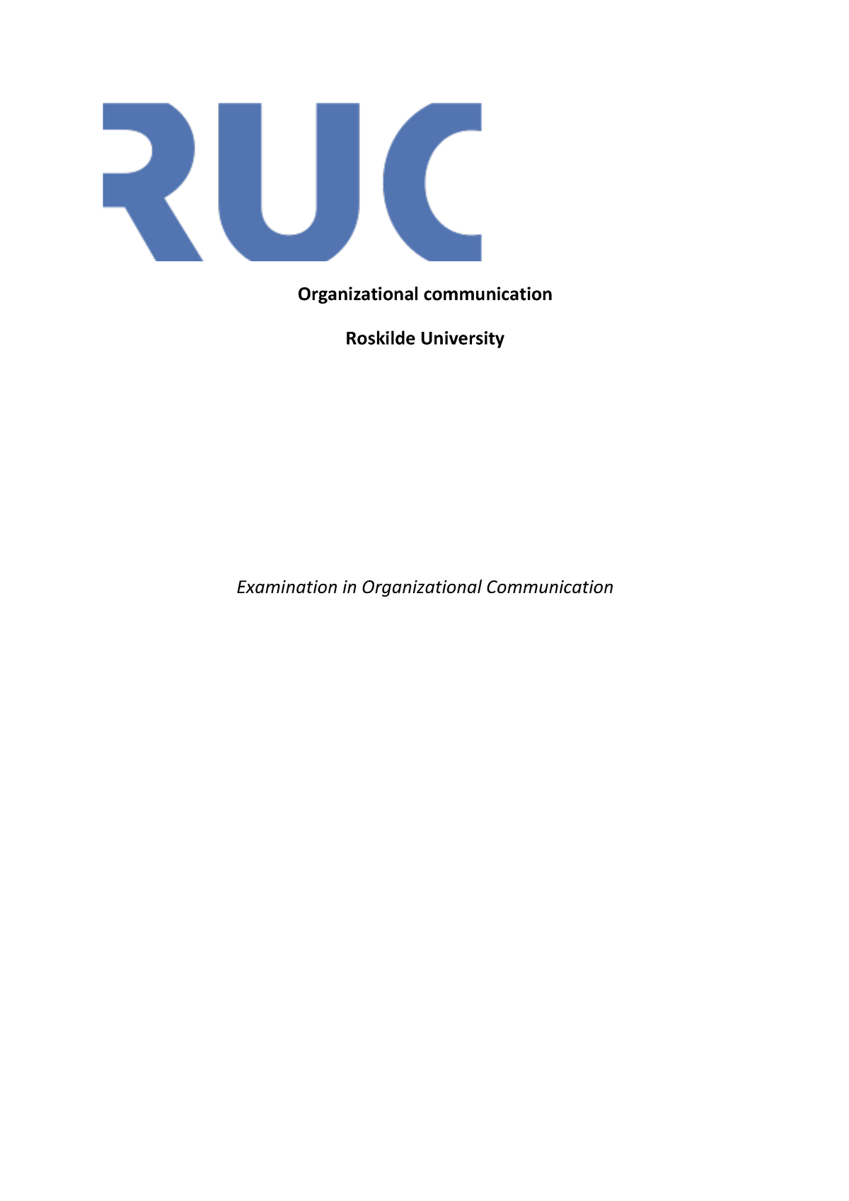 essay on organizational communication