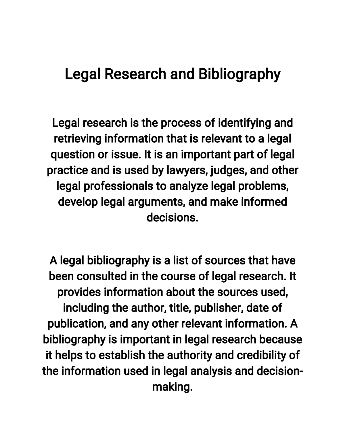 how to write bibliography for law essays