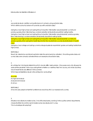 Sophia Statistics Unit 2 Milestone - UNIT 2 — MILESTONE 2 Score 22/ You ...