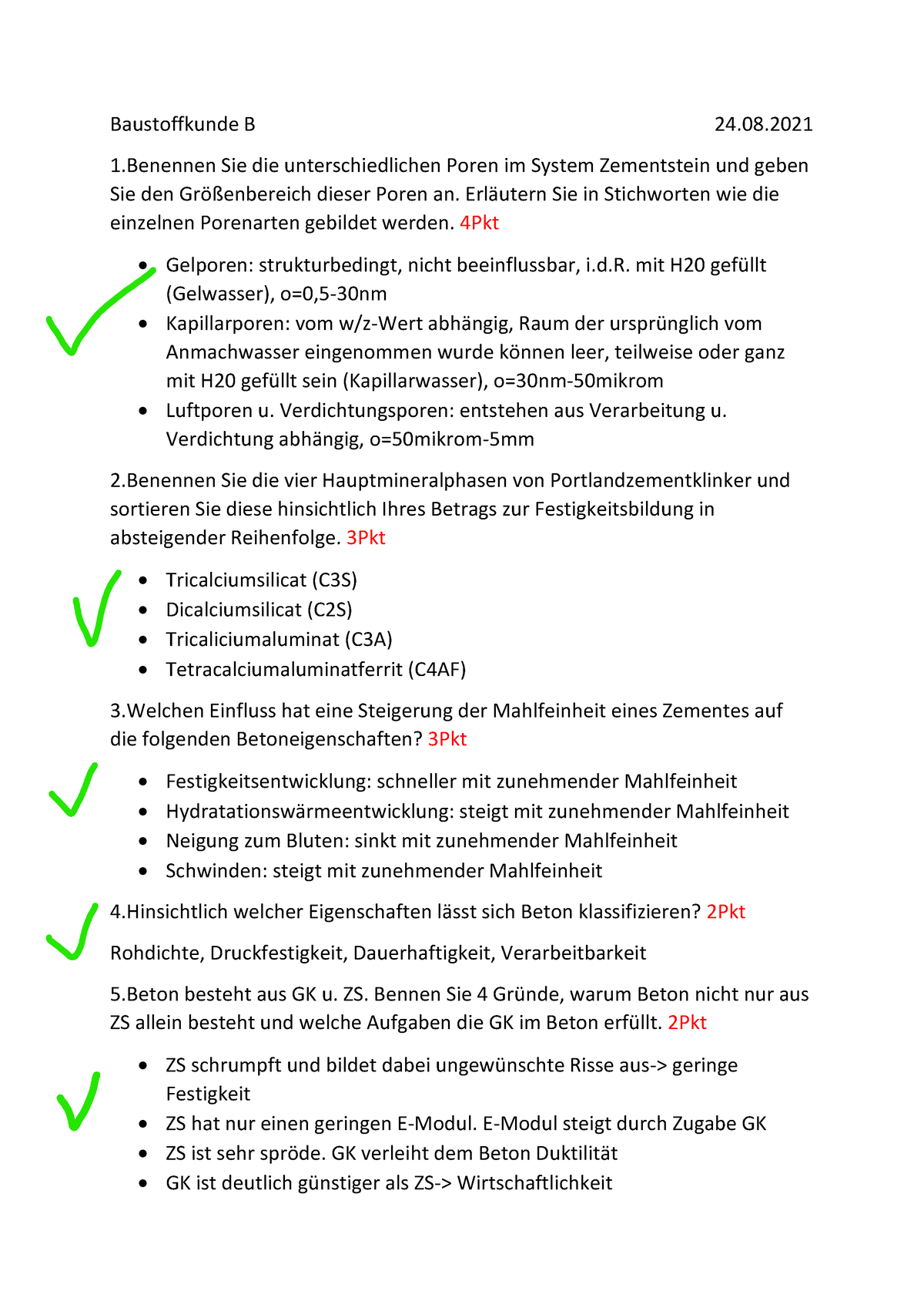 Klausur 2021 - Baustoffkunde B - Uni Hannover - Studocu