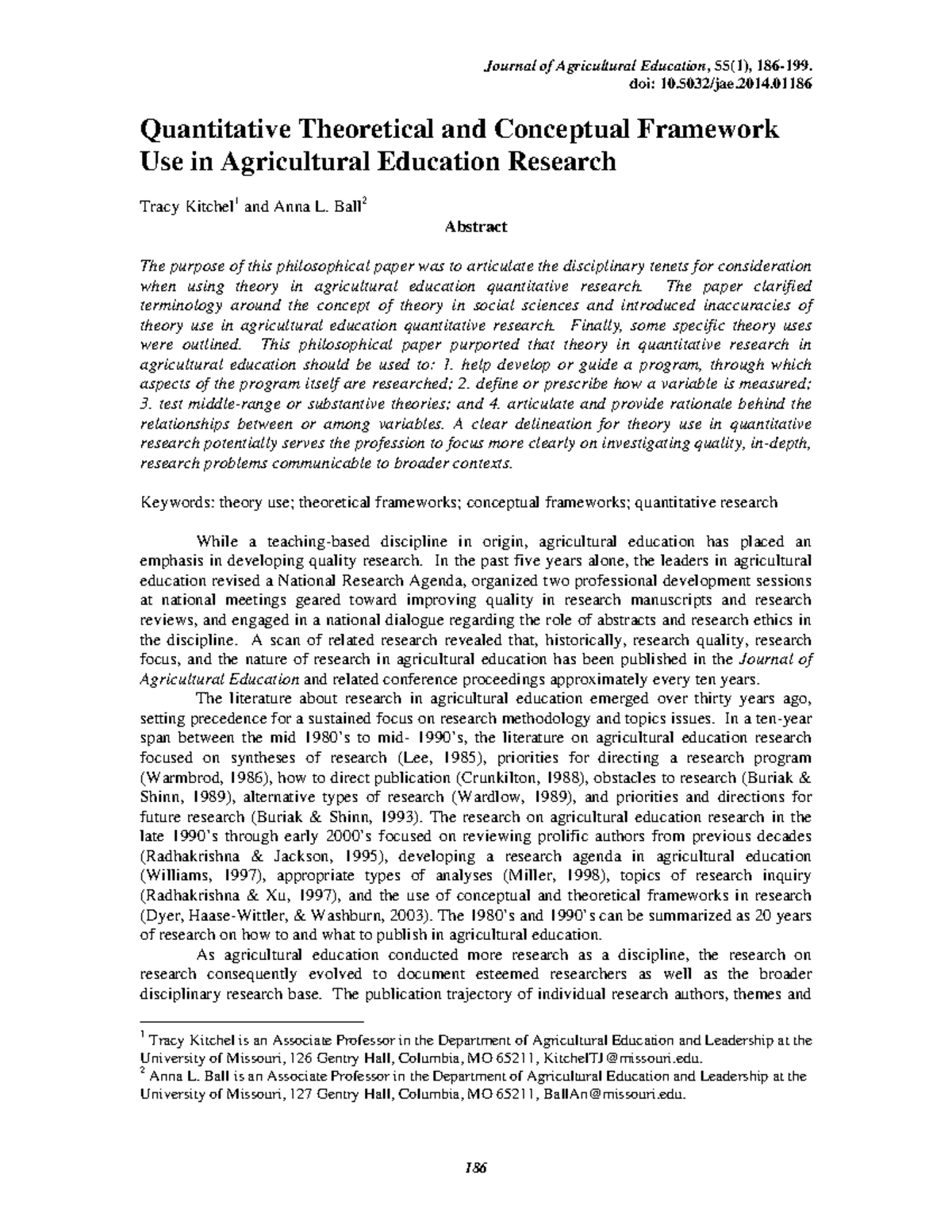 20 1 30805 kitchel n/a Journal of Agricultural Education, 55(1