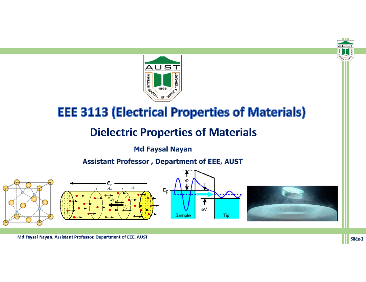 Chapter 7 Dielectric Properties Of Materials - Dielectric Properties Of ...