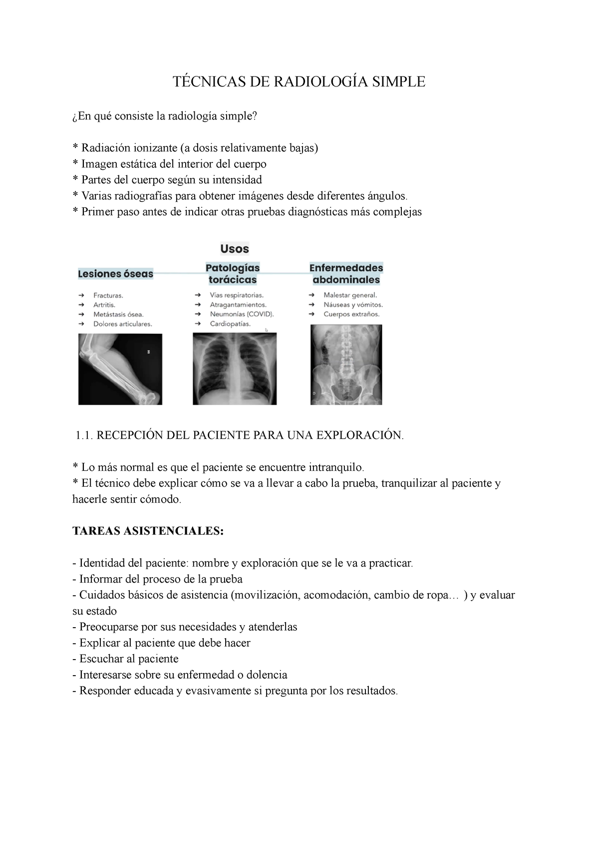 Técnicas De Radiología Simple TÉcnicas De RadiologÍa Simple ¿en Qué Consiste La Radiología 8350