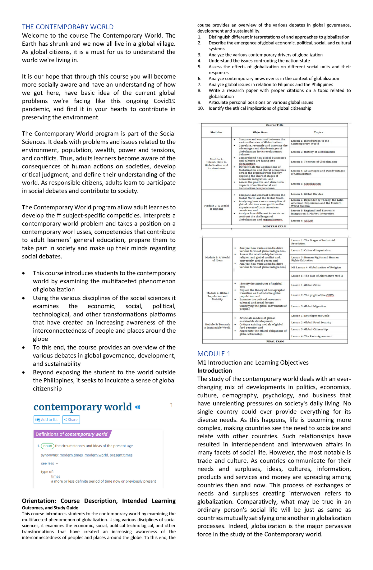 Module 1. Current Trends And Issues - THE CONTEMPORARY WORLD Welcome To ...