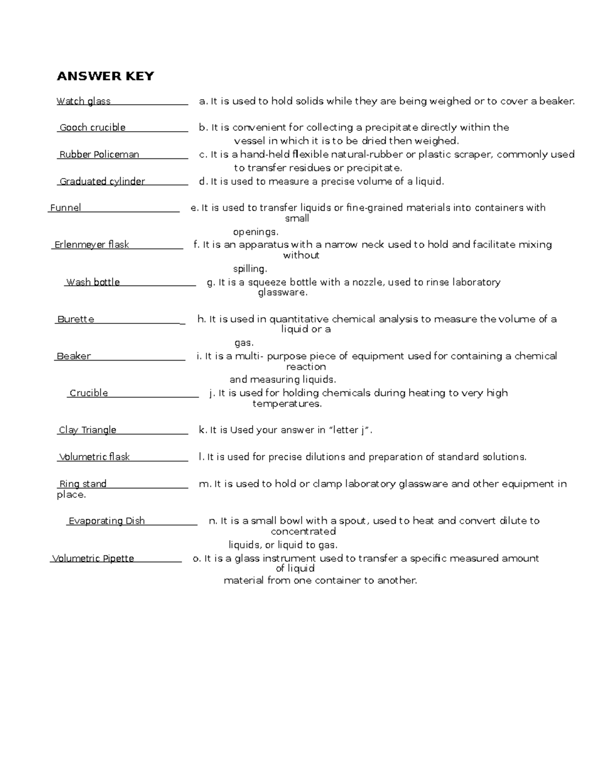 Leaf Anatomy Lab Answer Key