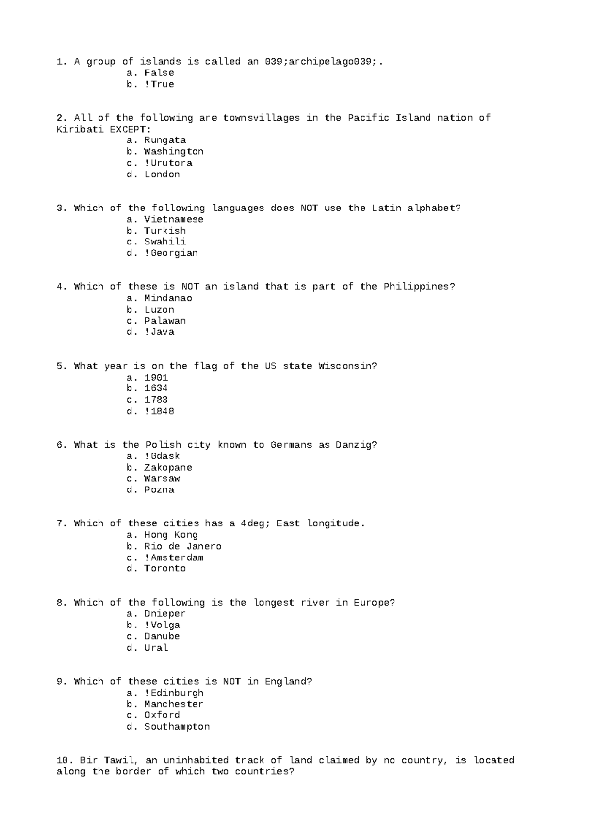 NERO170 Creative Brief Winter 2023 5 A group of islands is called an