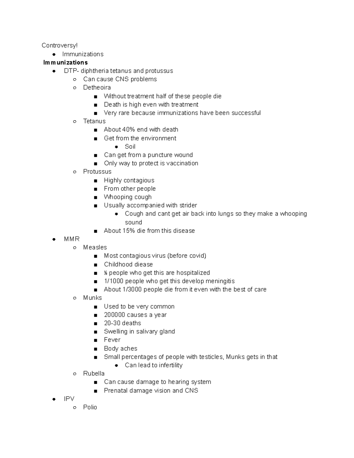 Physical Development in early childhood - Controversy! Immunizations ...