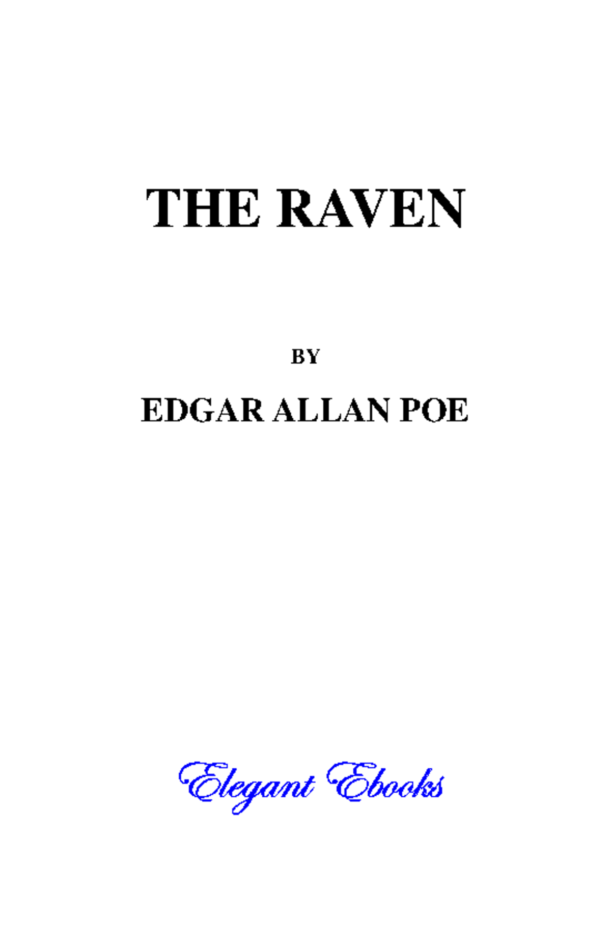 Raven - advanced poetry that revolves around them of pain and love ...