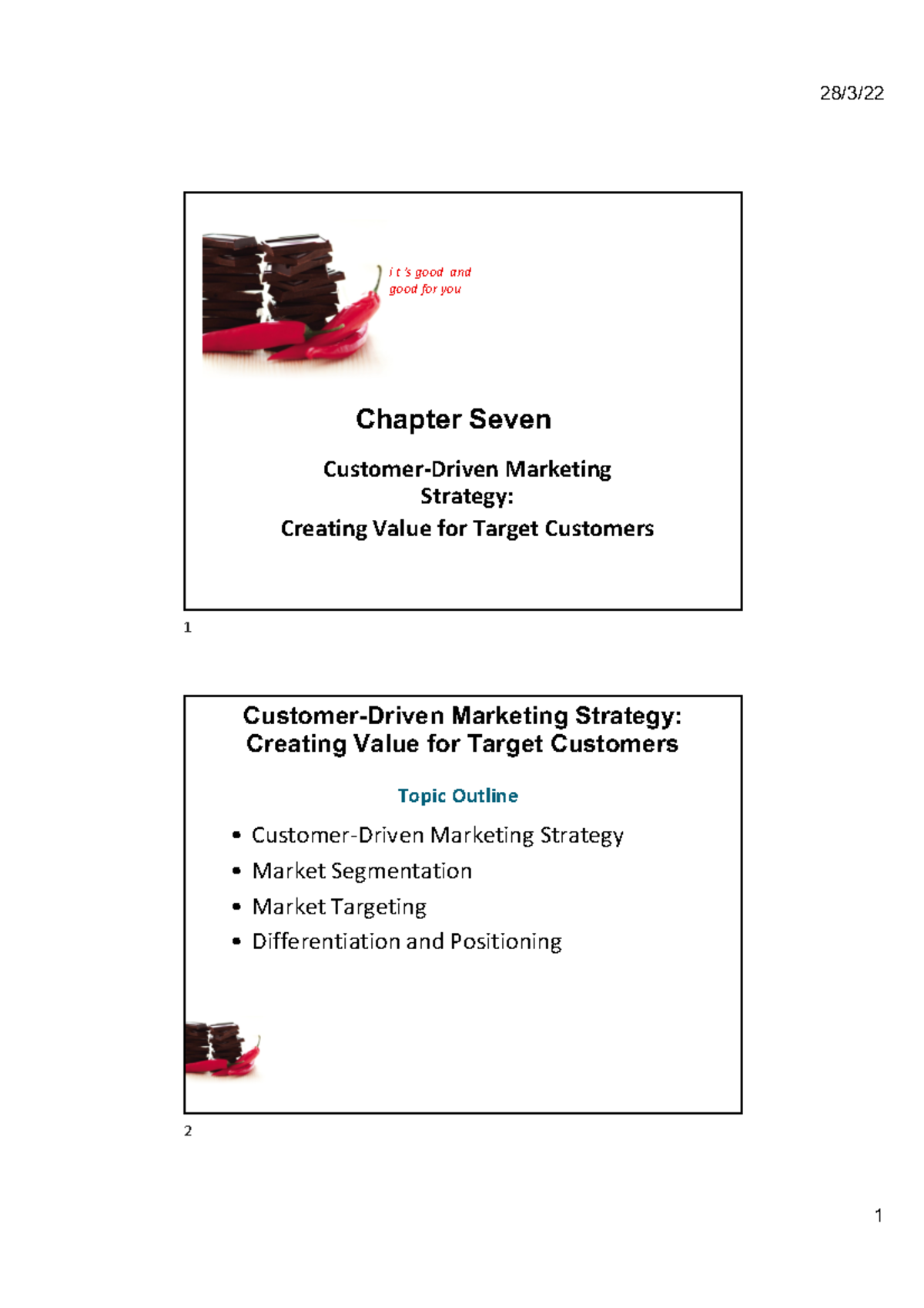 Chapter 7 Customer Driven Marketing Strategy Creating Value For Target