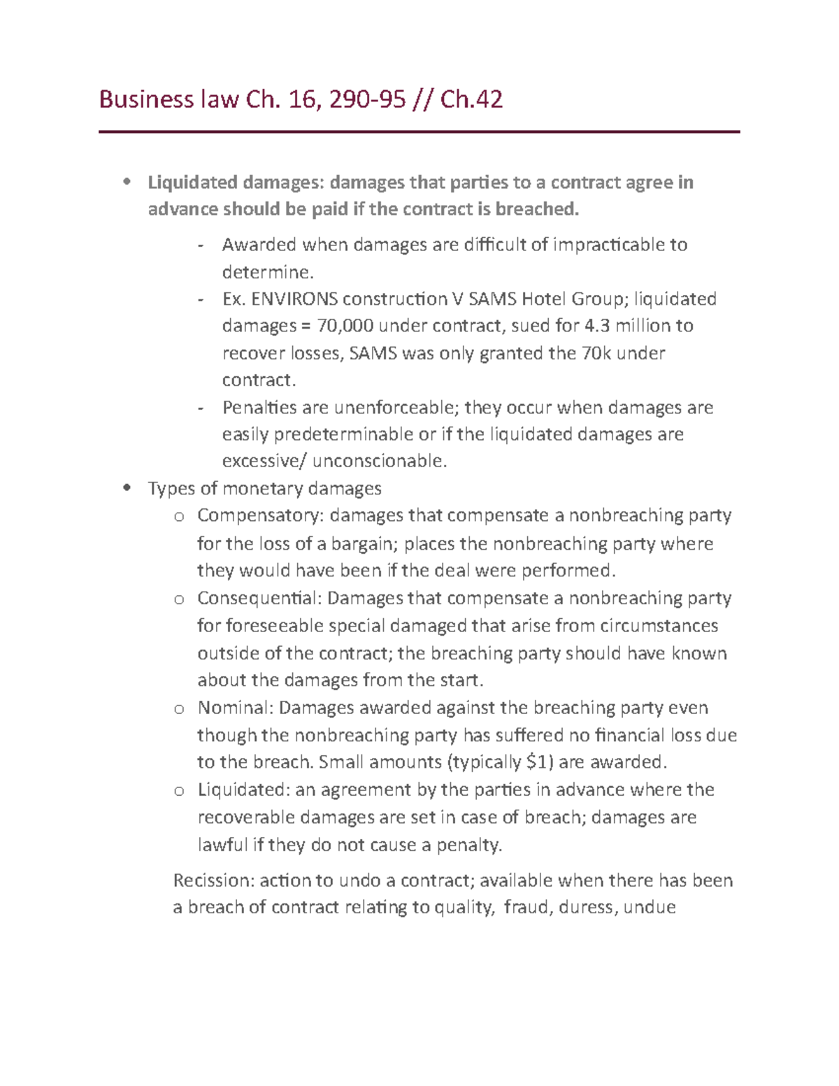 Business Law Ch 16 290-95 & 42 - Business Law Ch. 16, 290-95 // Ch ...