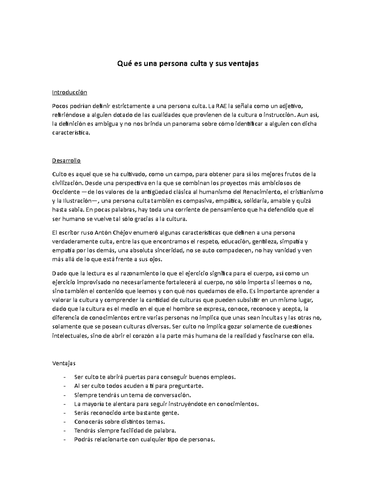 Qué es una persona culta para la sociedad - Qué es una persona culta y ...