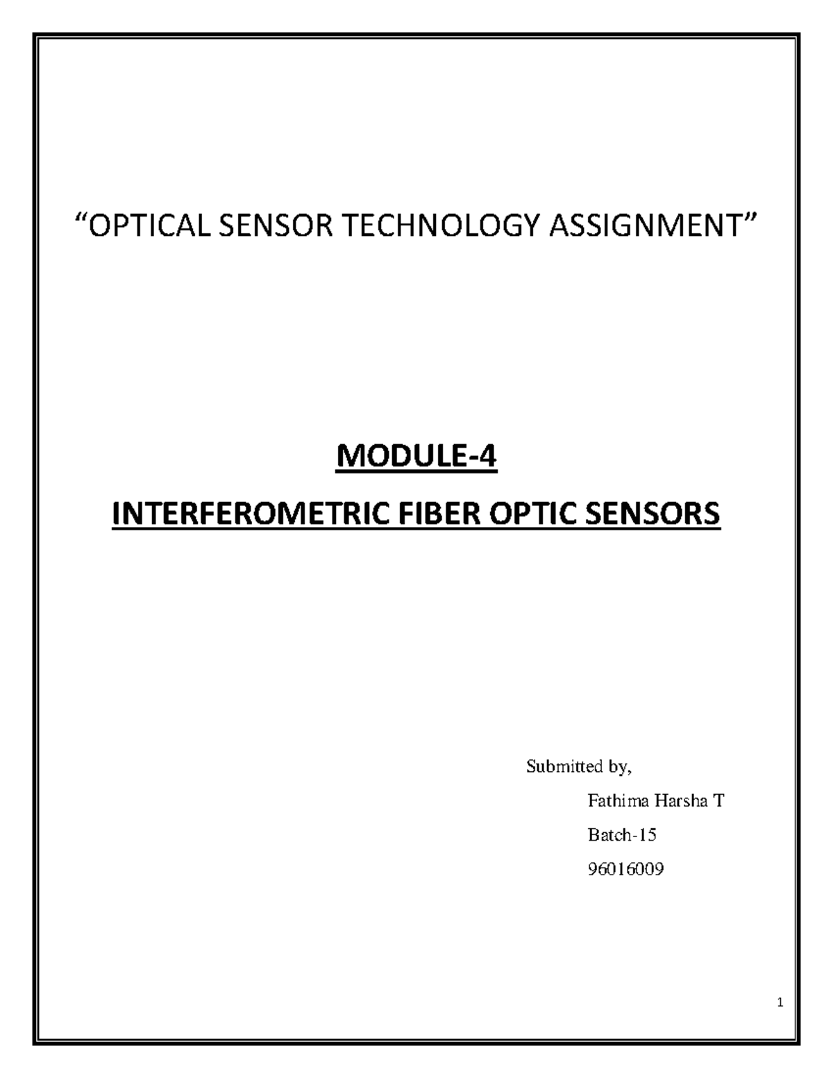 Interferometric Fibre Optic Sensors Warning Tt Undefined Function 32 Warning Tt Undefined Studocu