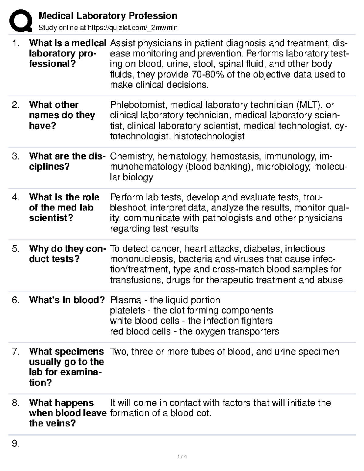 medical-laboratory-profession-study-online-at-quizlet-2mwmin-what-is