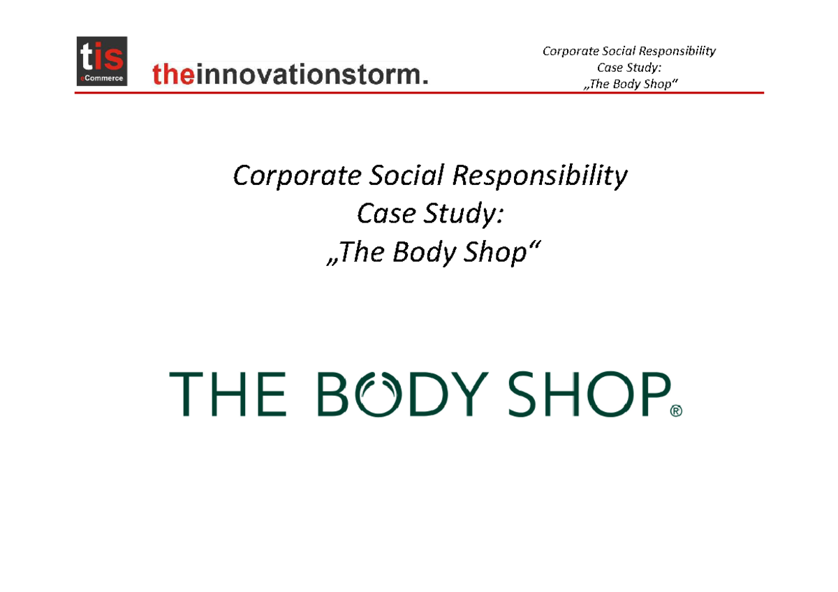 case study of corporate social responsibility